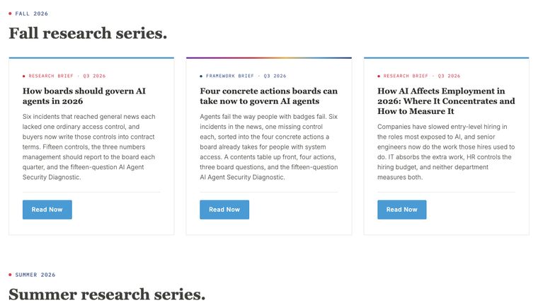 The Fall research series on the Intelligence Center page